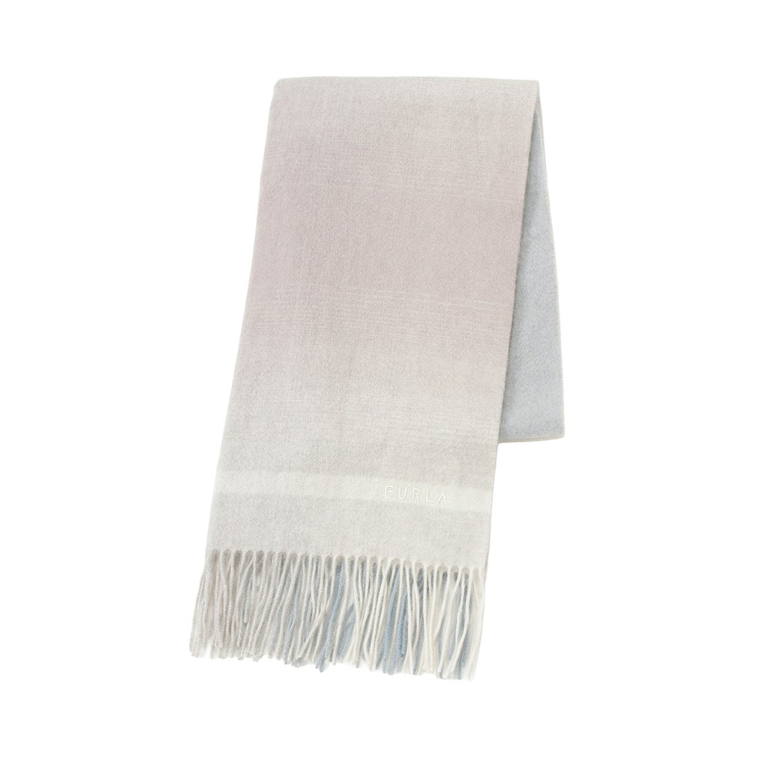 FURLA 【洗える】カシミヤ100％紡毛厚手ストール 50×190cm オンブレー