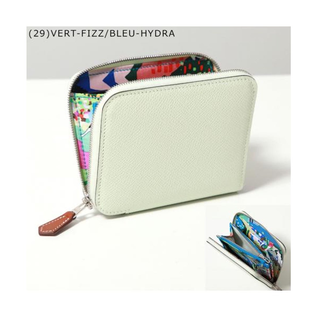 エルメス Hermes HERMES 二つ折り財布 AZAP SILKIN COMPACT レザー