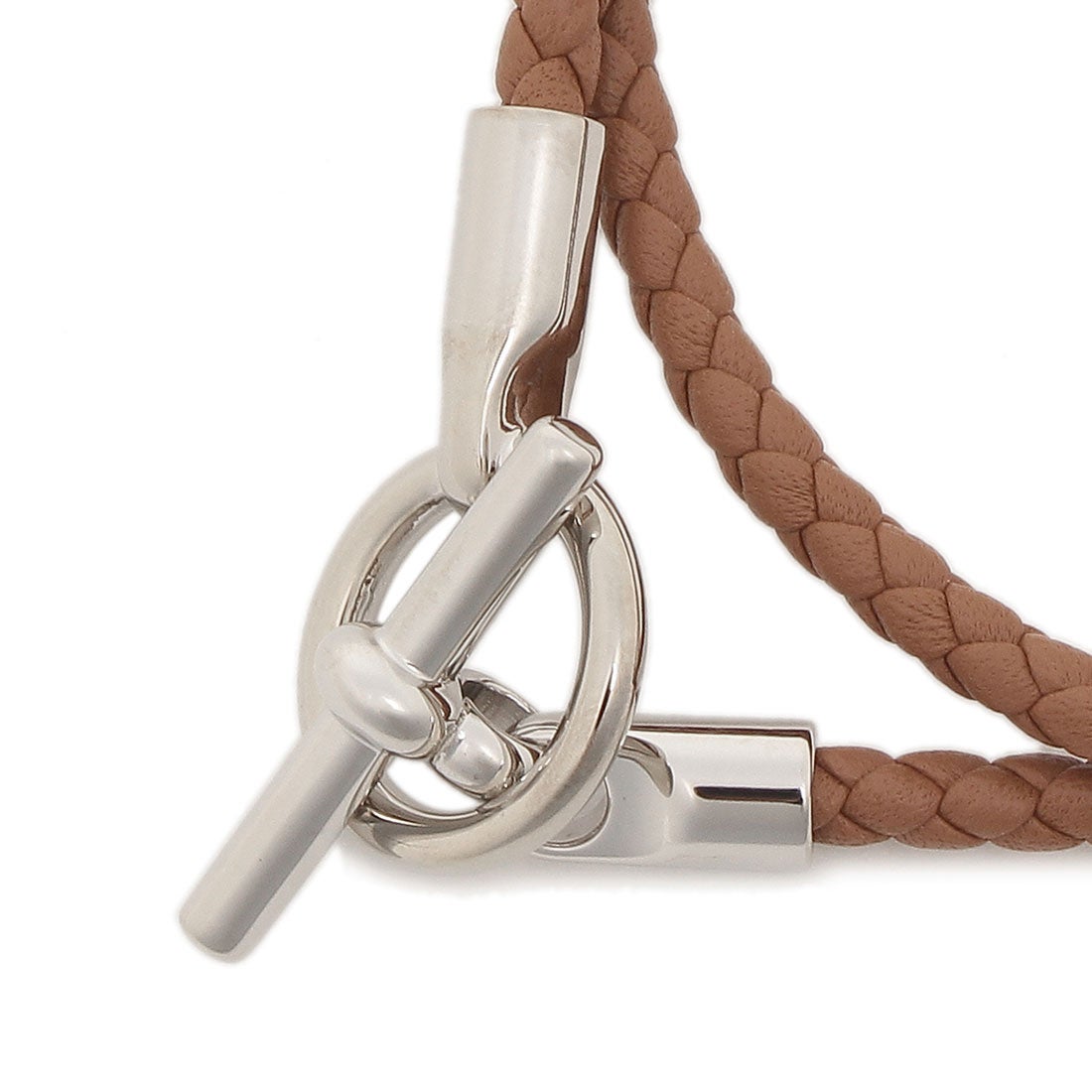 エルメス Hermes ブレスレット バングル レザーブレスレット シルバー