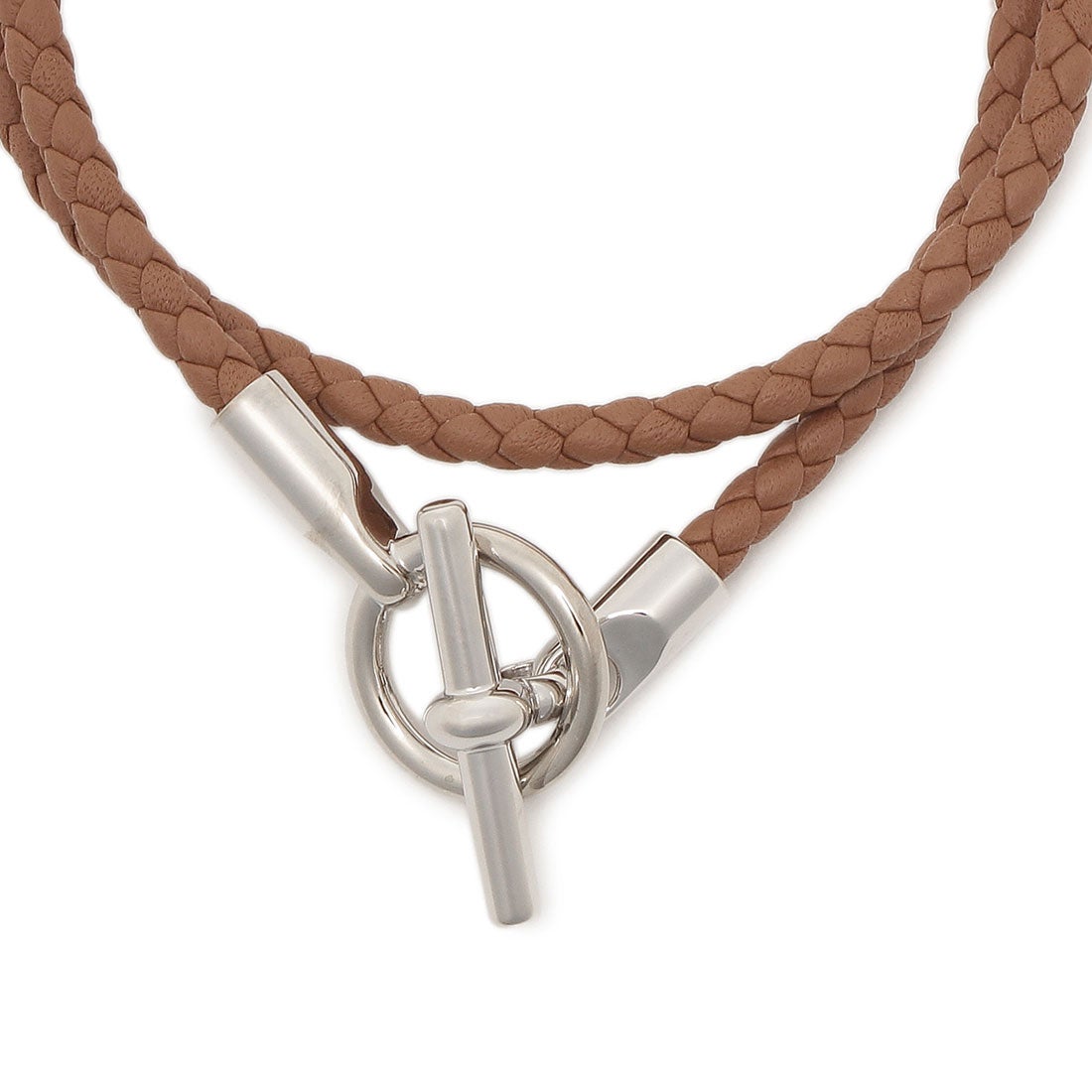 エルメス Hermes ブレスレット バングル レザーブレスレット シルバー