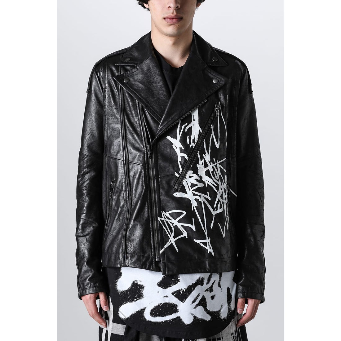 ユリウス JULIUS Ana-Moto JD Leather Jacket （Black） 通販 大阪