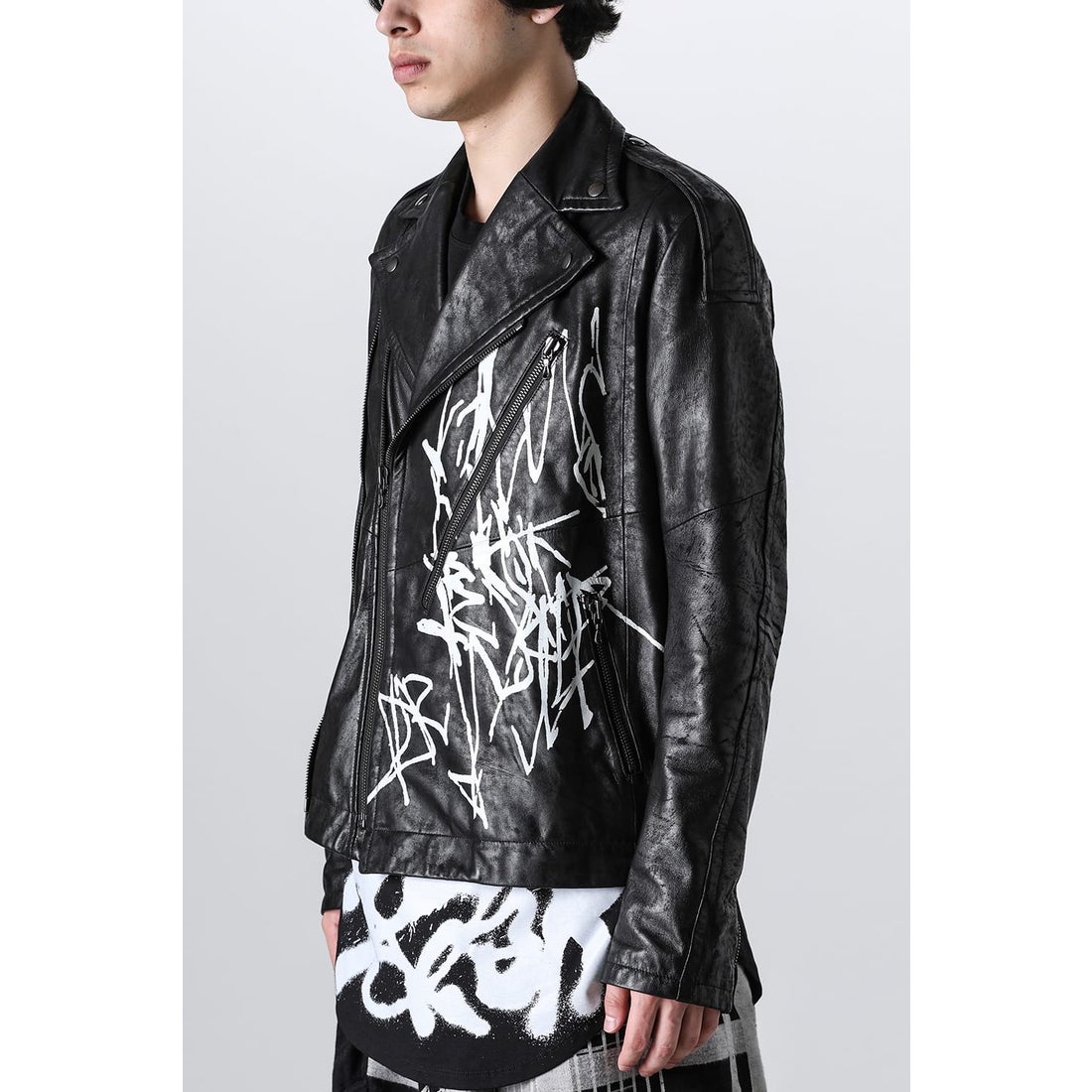 ユリウス JULIUS Ana-Moto JD Leather Jacket （Black） 通販 大阪