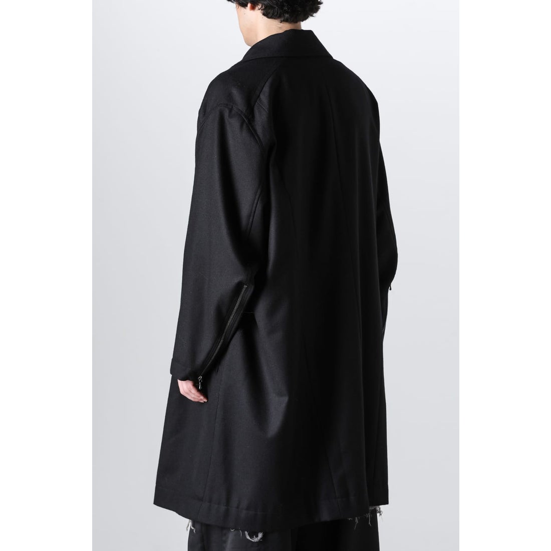 ユリウス JULIUS Wool Cashmere Saxony Over Size Long Coat （Black