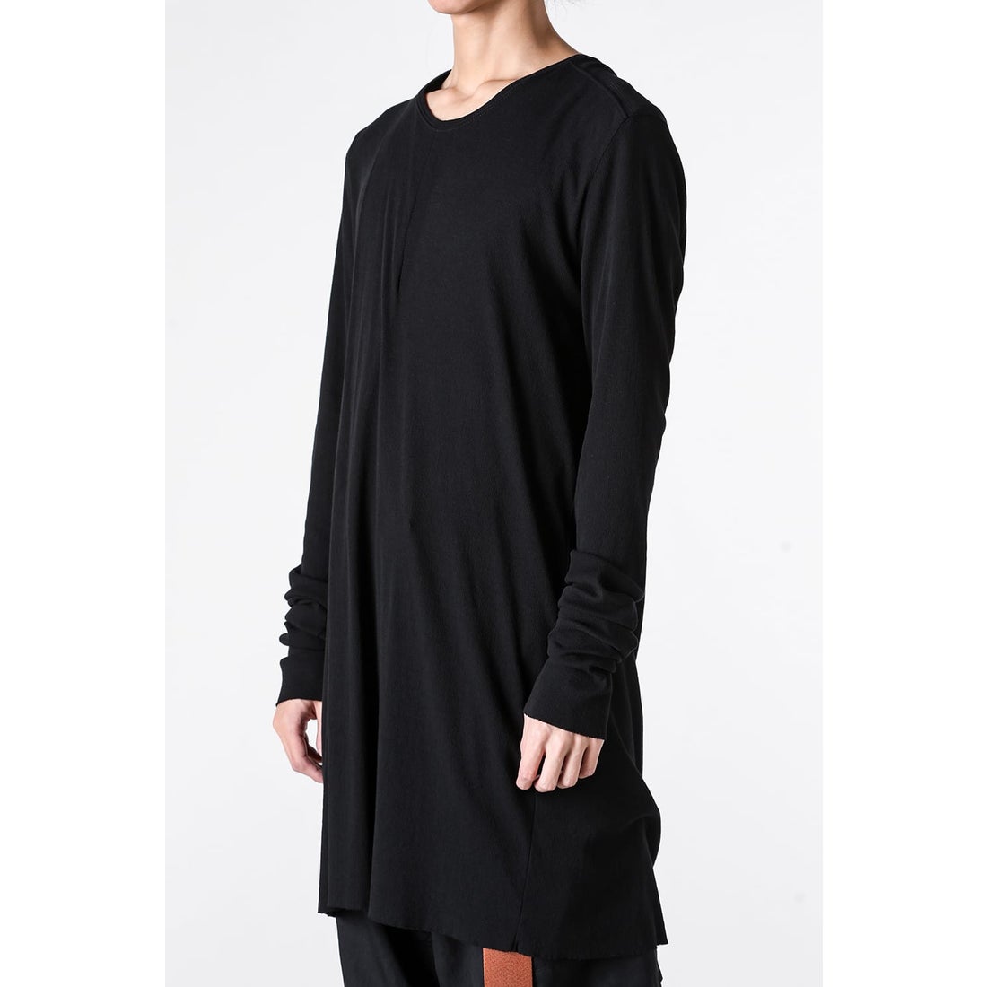 ユリウス JULIUS COTTON HIGH TWIST RIB LONG CUT & SEWN （BLACK