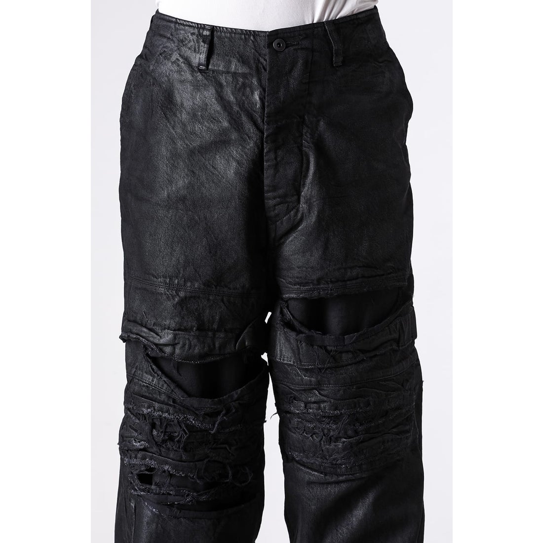 ユリウス JULIUS 10oz DENIM WIDE COATING PANTS （BLACK） -FASCINATE