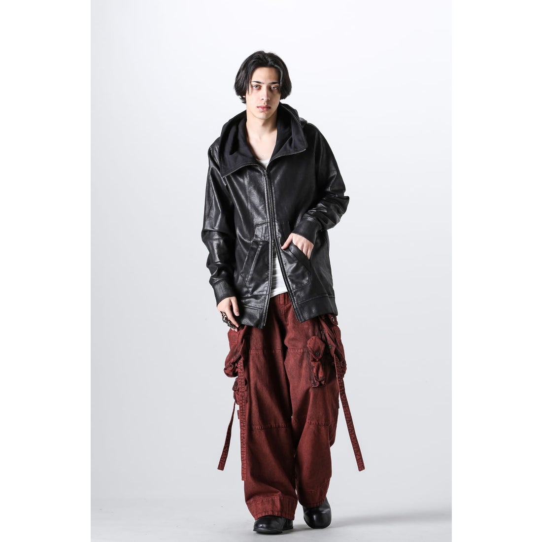 JULIUS Coated Hooded Parka （Black） - Osaka / Kyoto, Ship