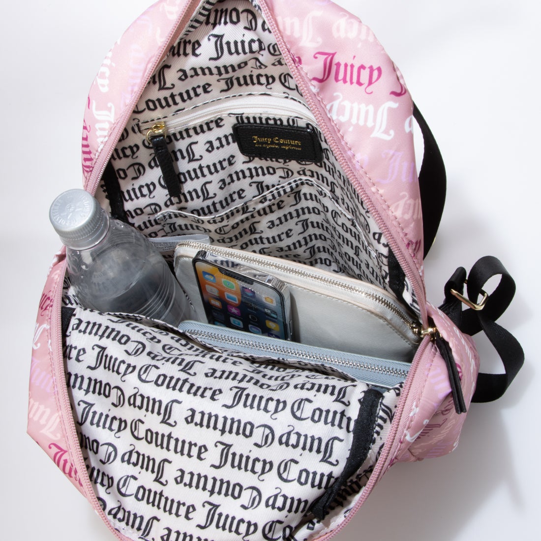 ジューシークチュール Juicy Couture ☆ピンクロゴプリント柄リュック