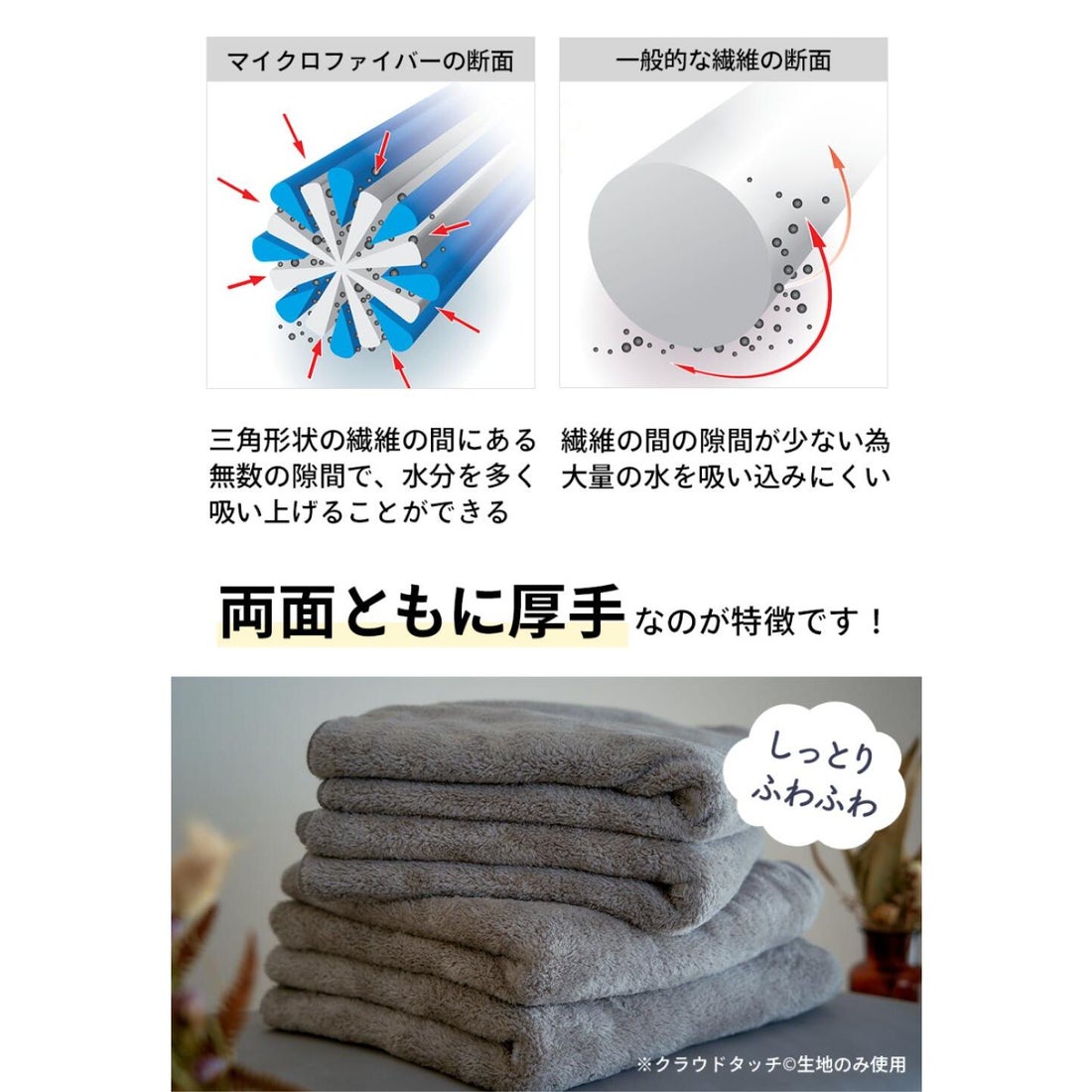 リバランス REBALANCE Mofuwa マイクロファイバー バスタオル 4枚