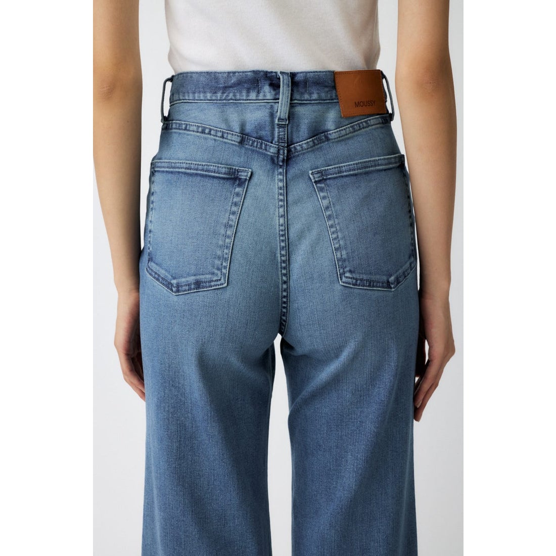 MOUSSY ADVANCED LONG LEG フレア BLU -ファッション通販 FASHION WALKER