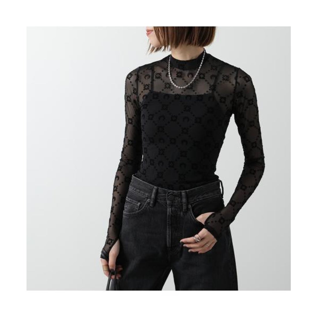 マリーン セル MARINE SERRE Marine Serre カットソー WTO388A