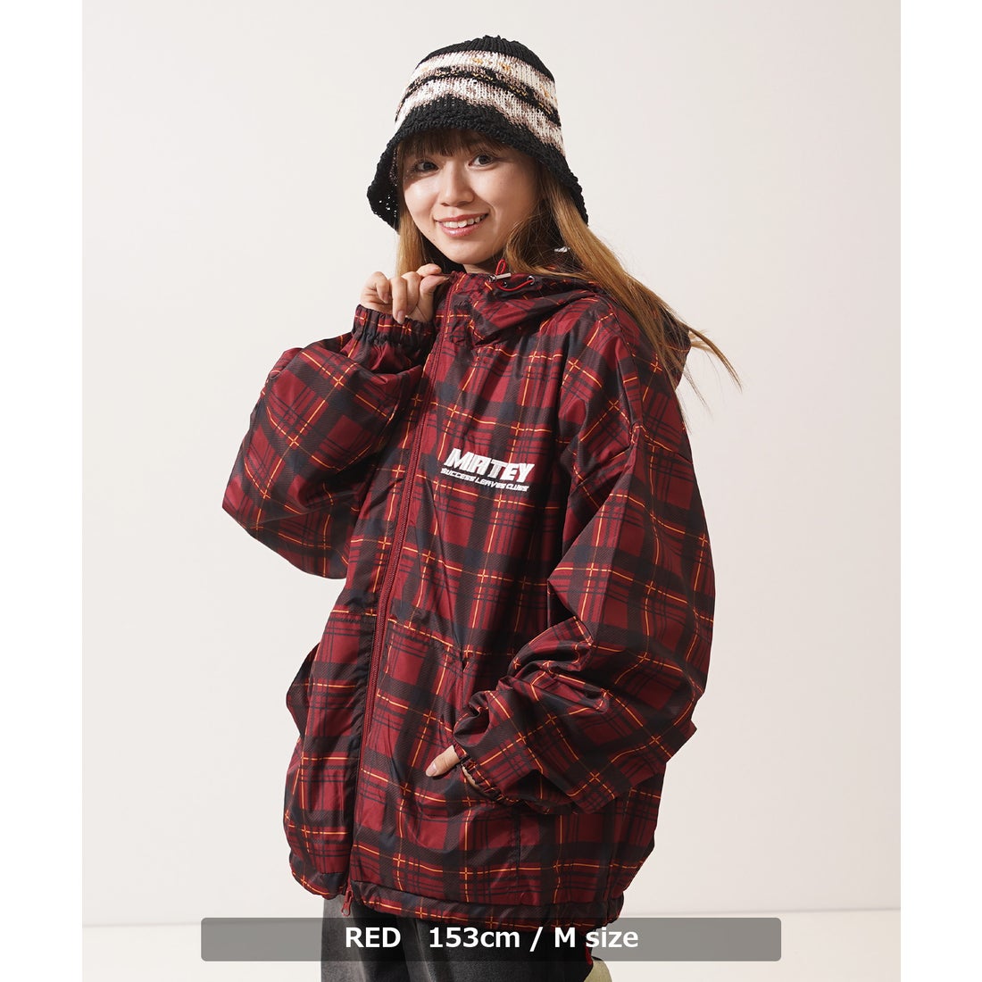 ワンフォークロージング 1111clothing チェック柄 フードブルゾン