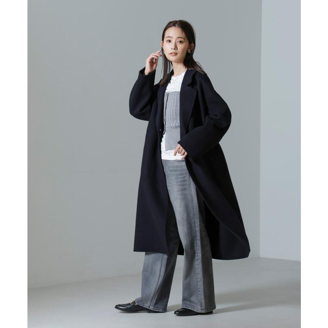 ナノ・ユニバース NANO universe PURE LAMBS リバーロングコート