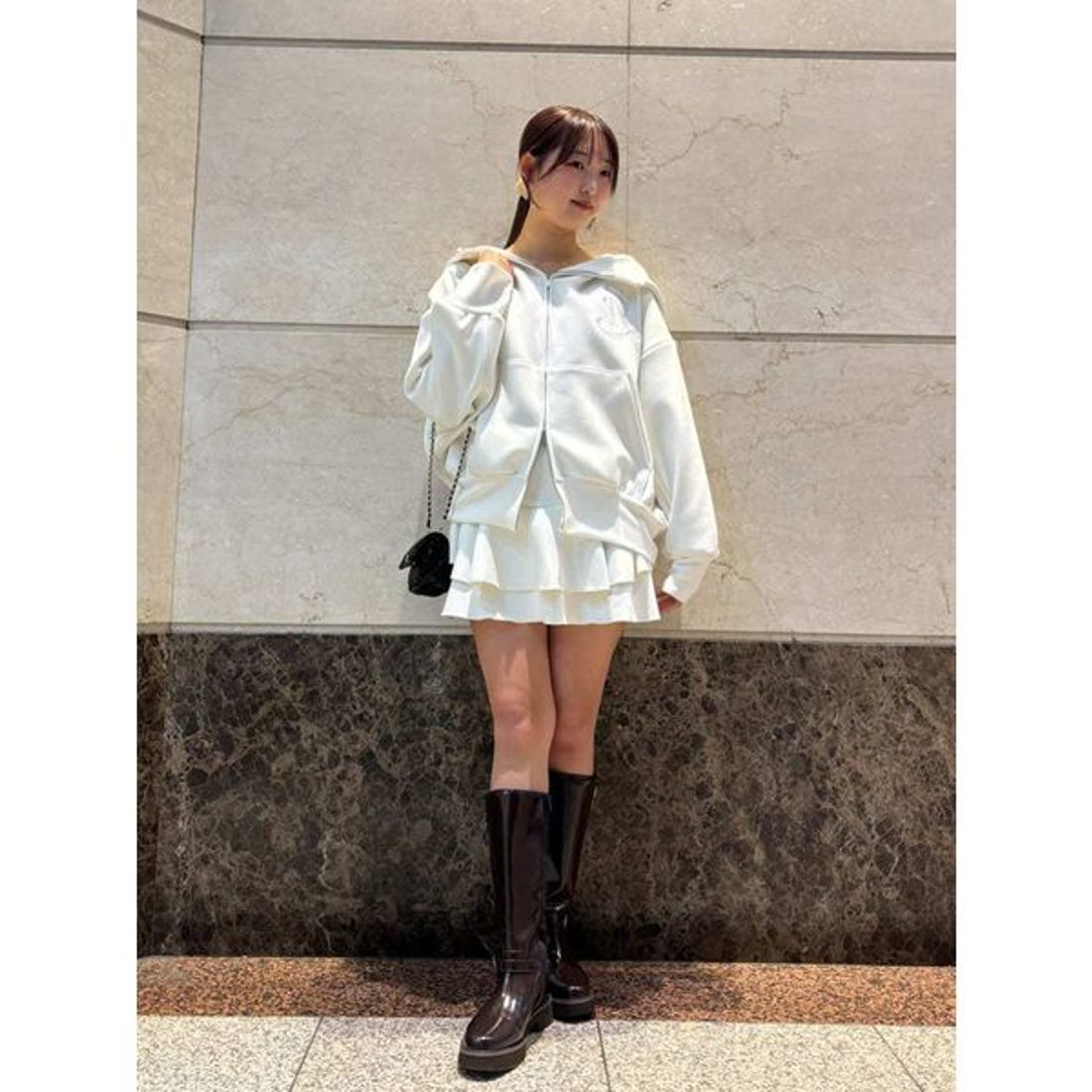 スナイデル SNIDEL エンブレムボンディングパーカー （LBLU