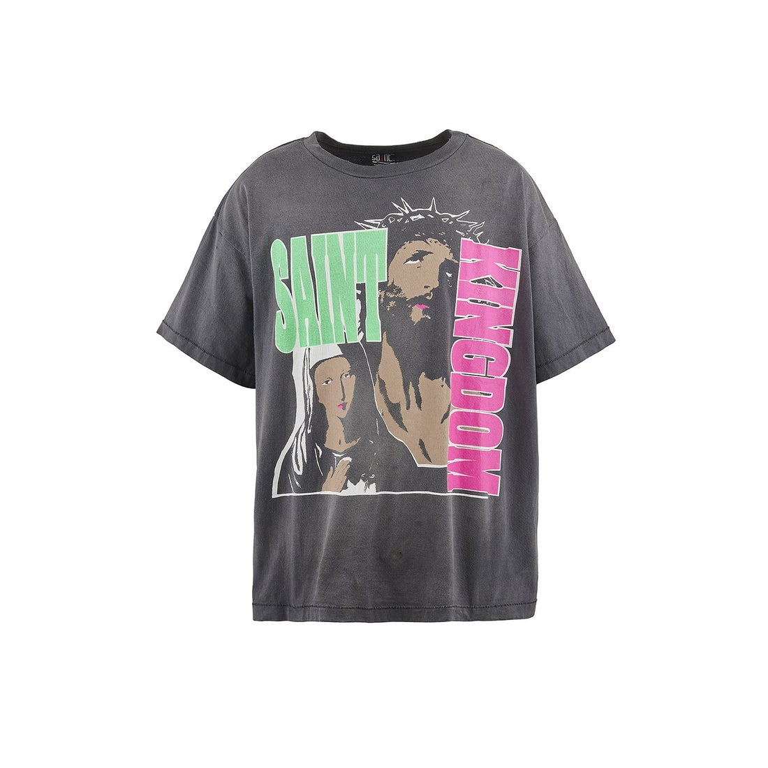 LASTMAN × SAINT Mxxxxxx ST KINGDOM Short sleeve T-shirt （Black