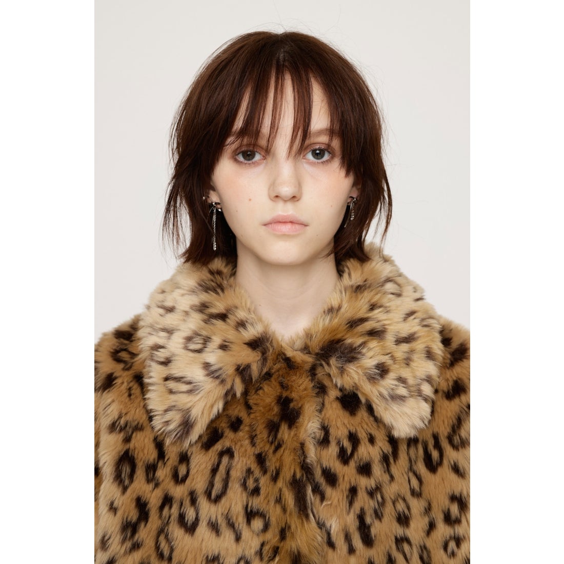 SLY LEOPARD F／FUR FRONT HOOK コート Multi_1 -ファッション通販