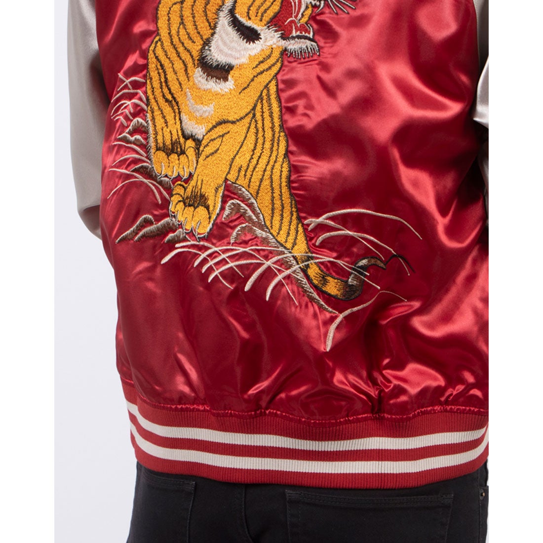 スタイルブロック STYLEBLOCK 刺繍入りスカジャン(虎) （レッド） -靴