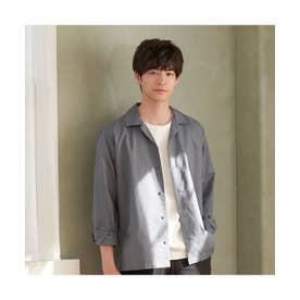 ピッタリ Pitta Re:) リップストップ オープンカラー 長袖 カジュアル