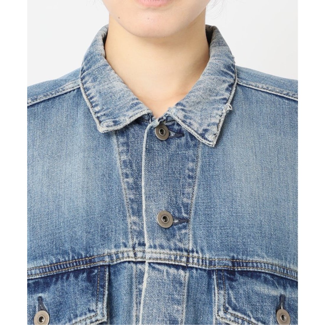 プラージュ Plage Damaged デニムジャケット （ネイビー