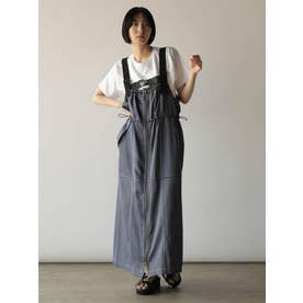 ラディエイト RADIATE 配色ステッチフロントジップジャンパースカート