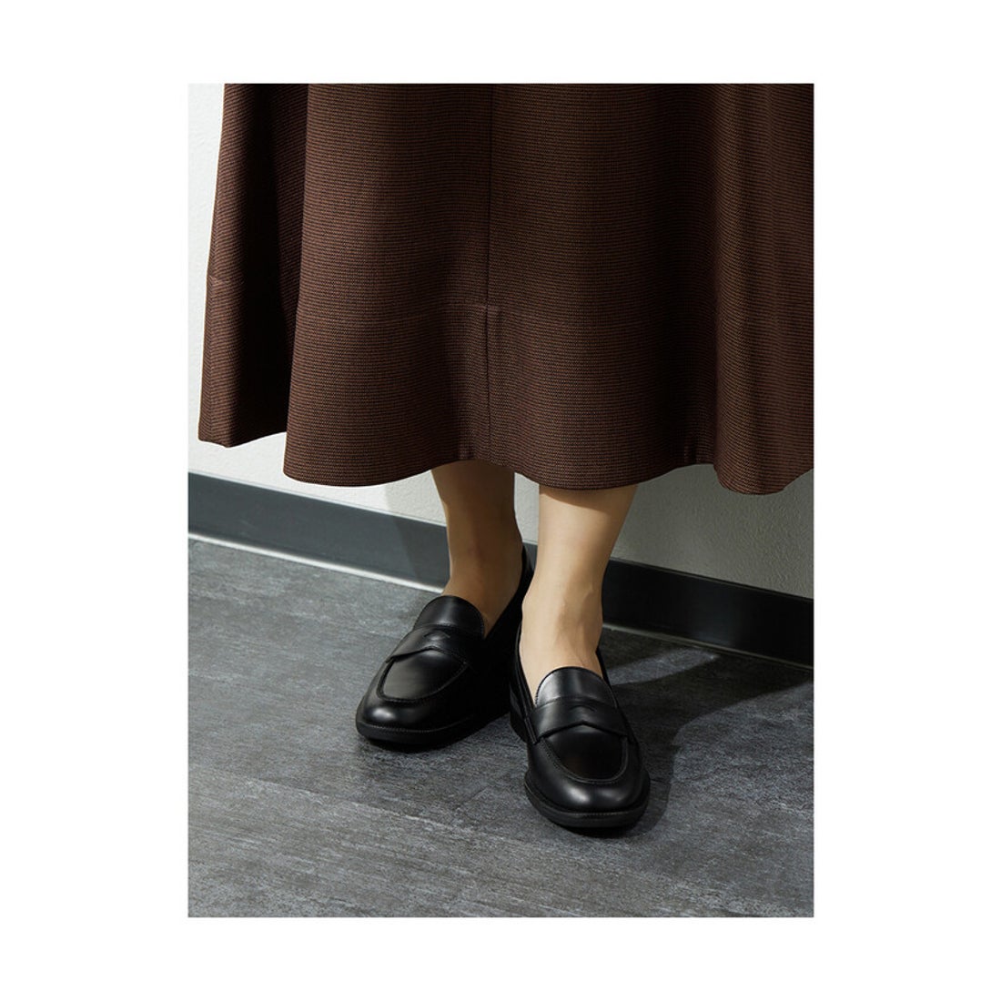 アシックス ランウォーク ローファー 24cm フリンジ レディース EE 黒