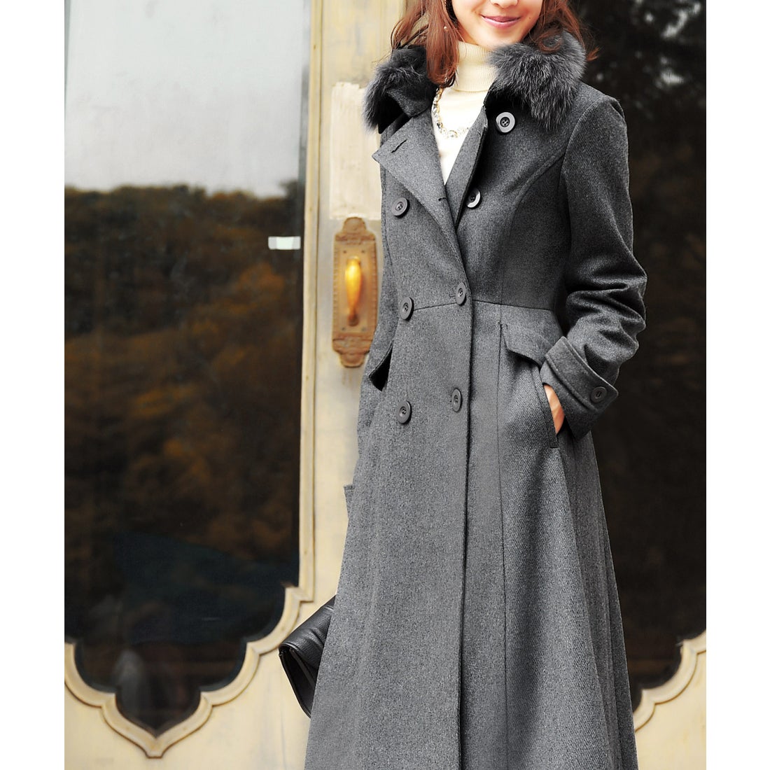 ルイルエブティック RUIRUE BOUTIQUE フォックスファーWブレストロング