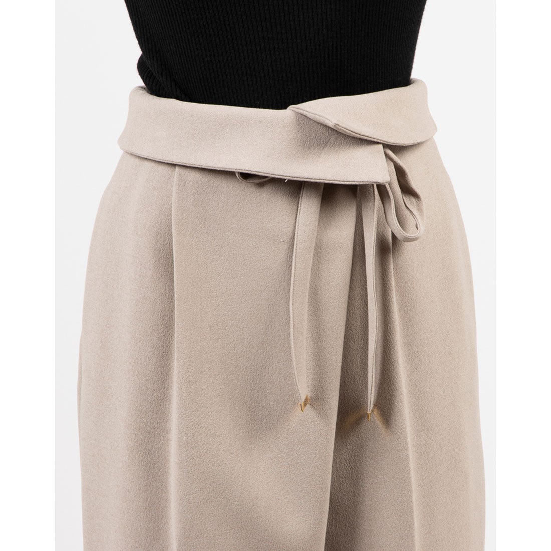 トーナル TONAL ジョーゼットフラップ2WAYワイドパンツ （グレー