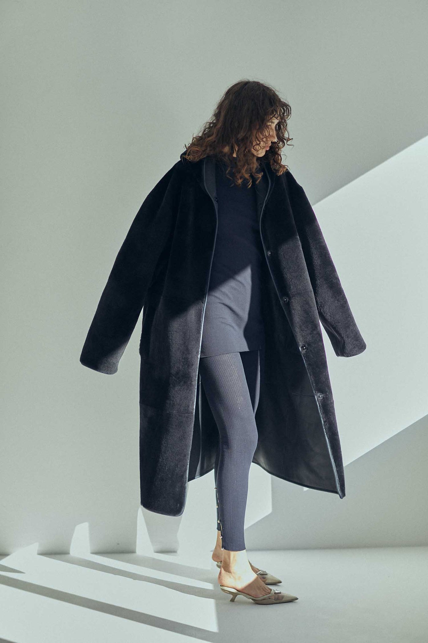 SALE] SEA REVERSIBLE 2WAY OVER SIZED MOUTON COAT