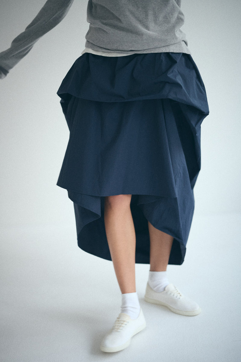 SEA TYPEWRITER DRAPE SKIRT