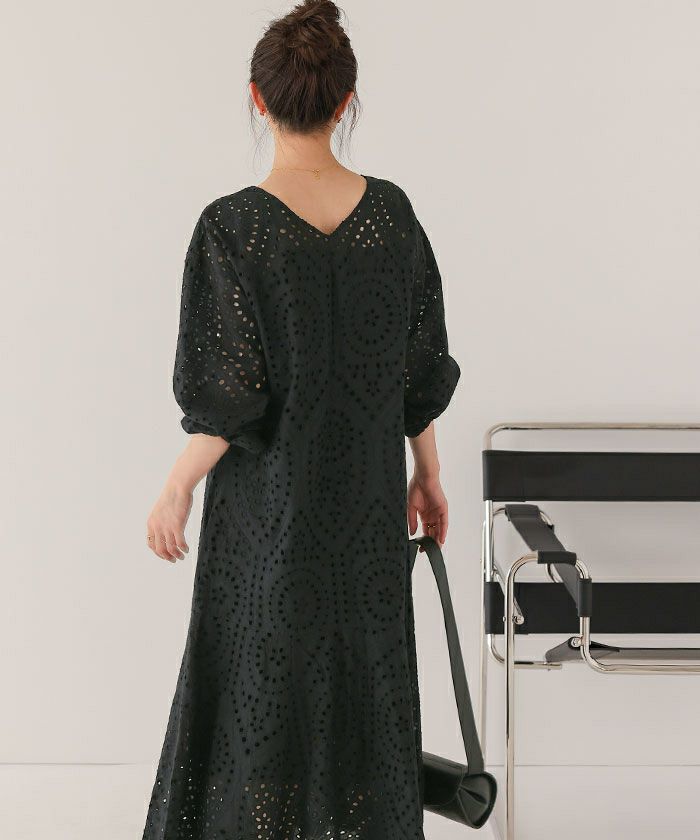 前後2way長袖コットンレースワンピース | titivate