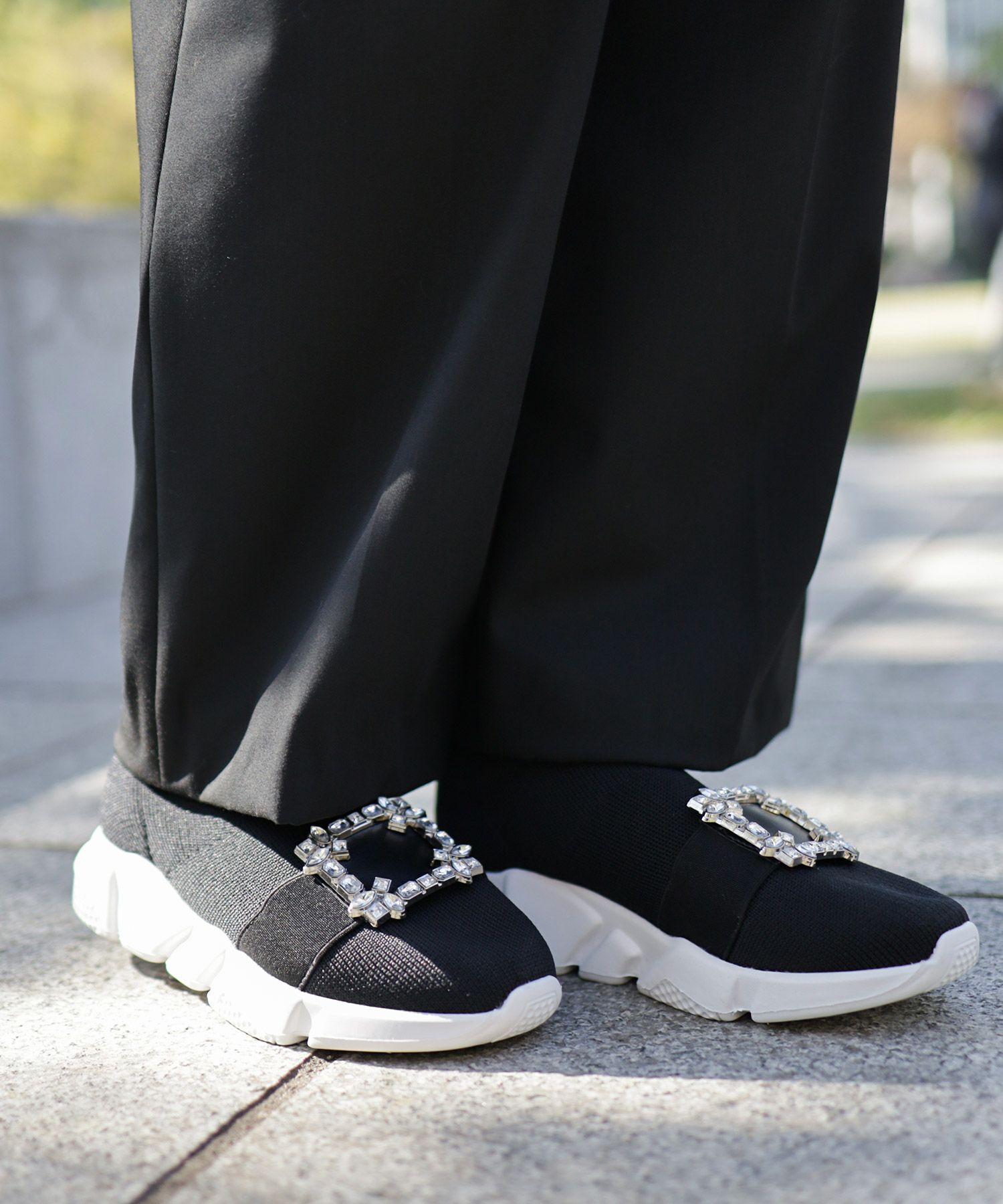 ♡ニコニコ ビジュー付ブーツ、スニーカー2足セット♡ ビジュー付き