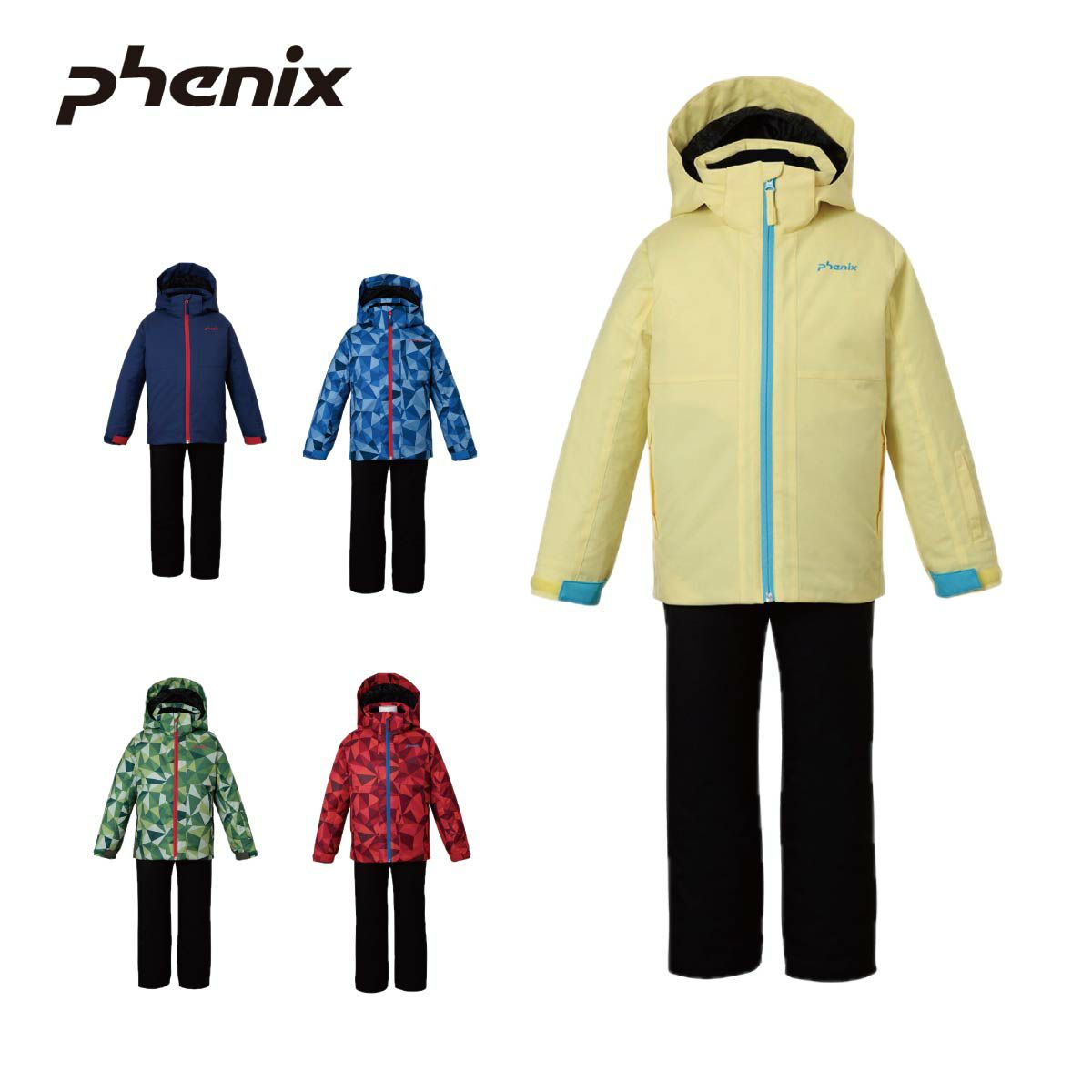 Phenix 子ども用スキーウェア ネイビー/グリーン フェニックス スキー
