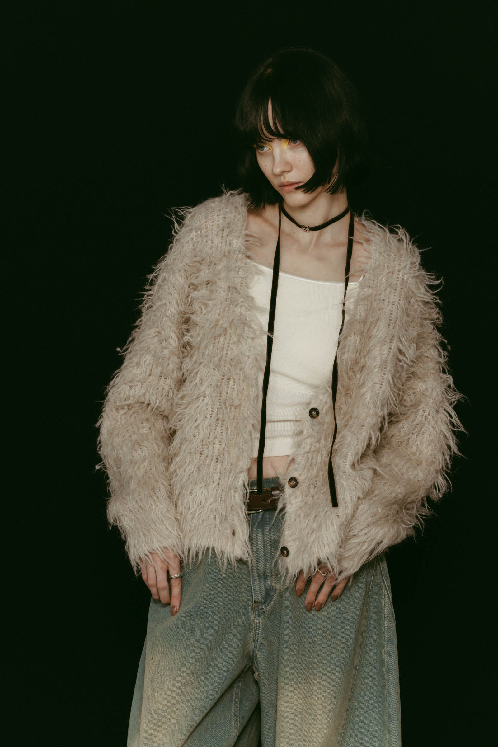 Knuth Marf - shaggy cardigan / シャギーカーディガン (ライト