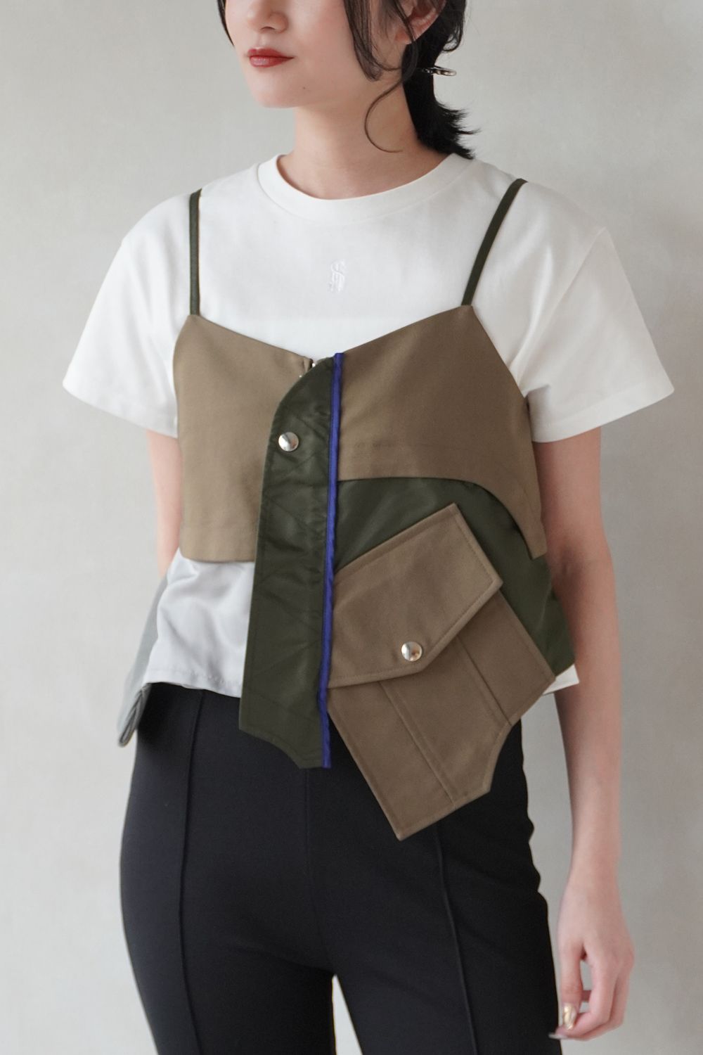 UN3D. - MA-1 DOCKING BUSTIER / MA-1ドッキングビスチェ (カーキ