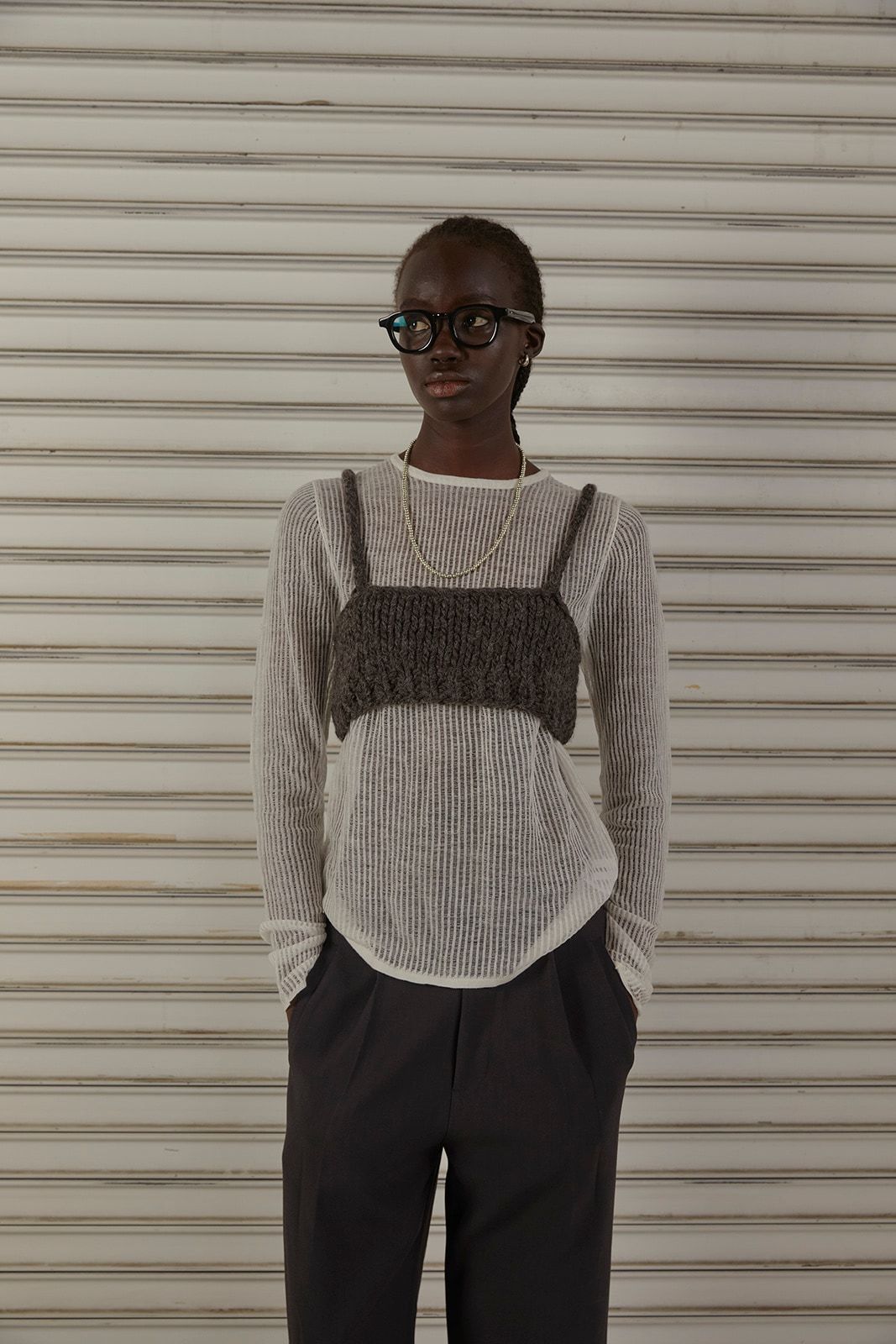 CAVEZA ROSSO - Low Gauge Knit Bustier / ローゲージニットビスチェ