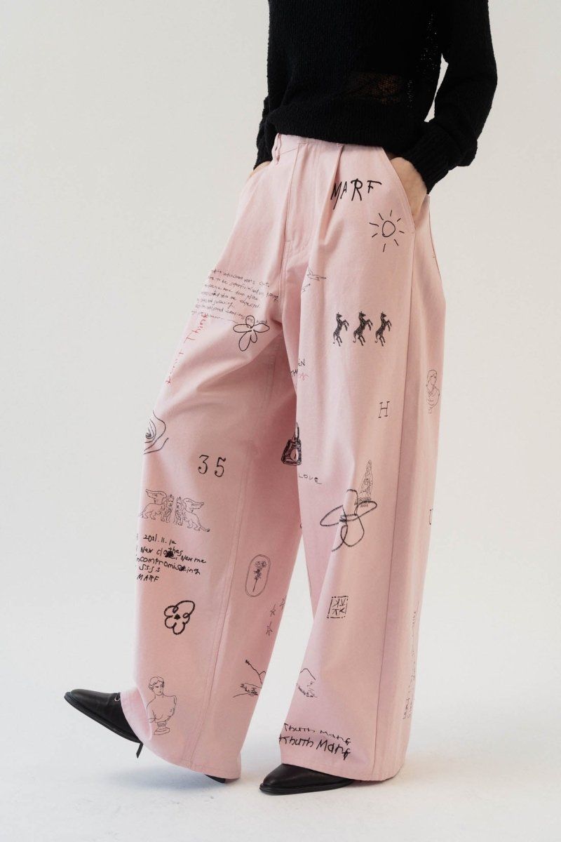 Knuth Marf - high waist tattoo pants(KotokaIzumi collab) / ハイ