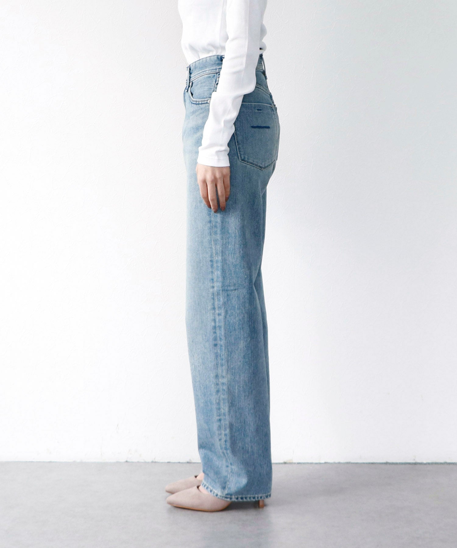 YANUK】LEA ローライズボーイズストレート サックス – Sirin Online Store