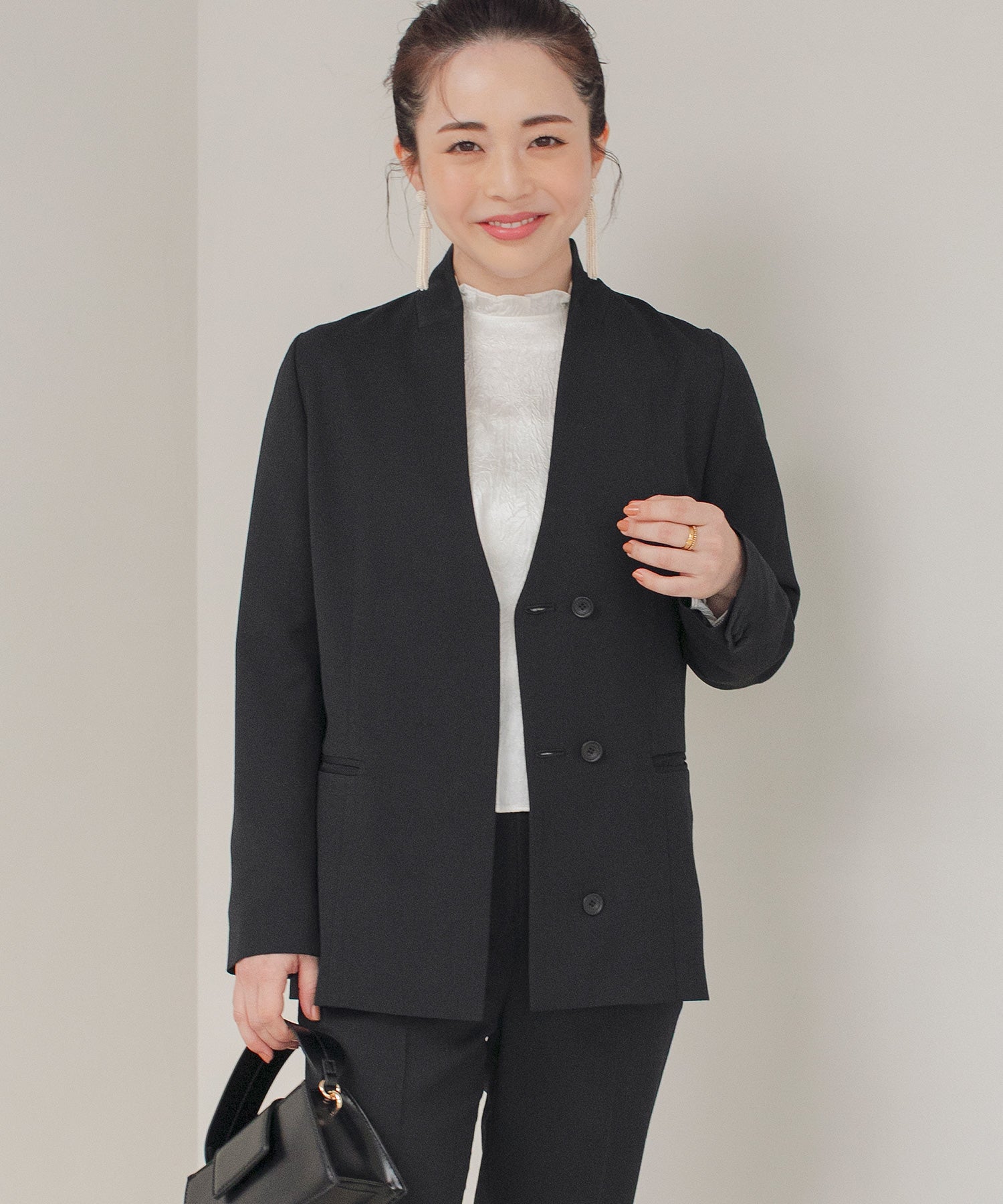 セット対応】バックスタンドノーカラージャケット – Sirin Online Store