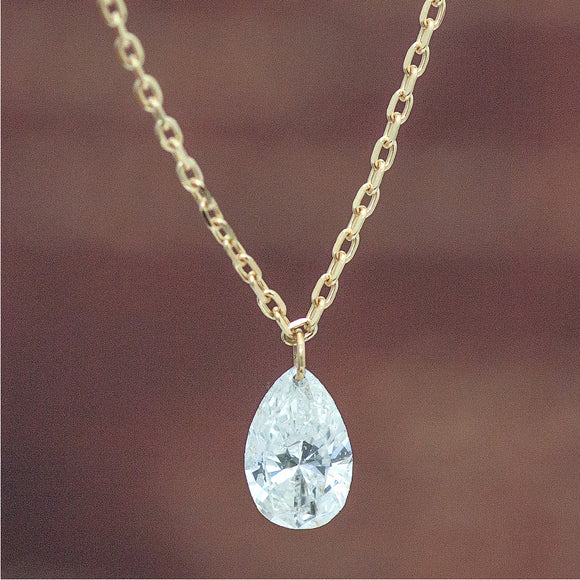LIMITED】K18 0.3ct ティアドロップダイヤモンド ネックレス SPN0049