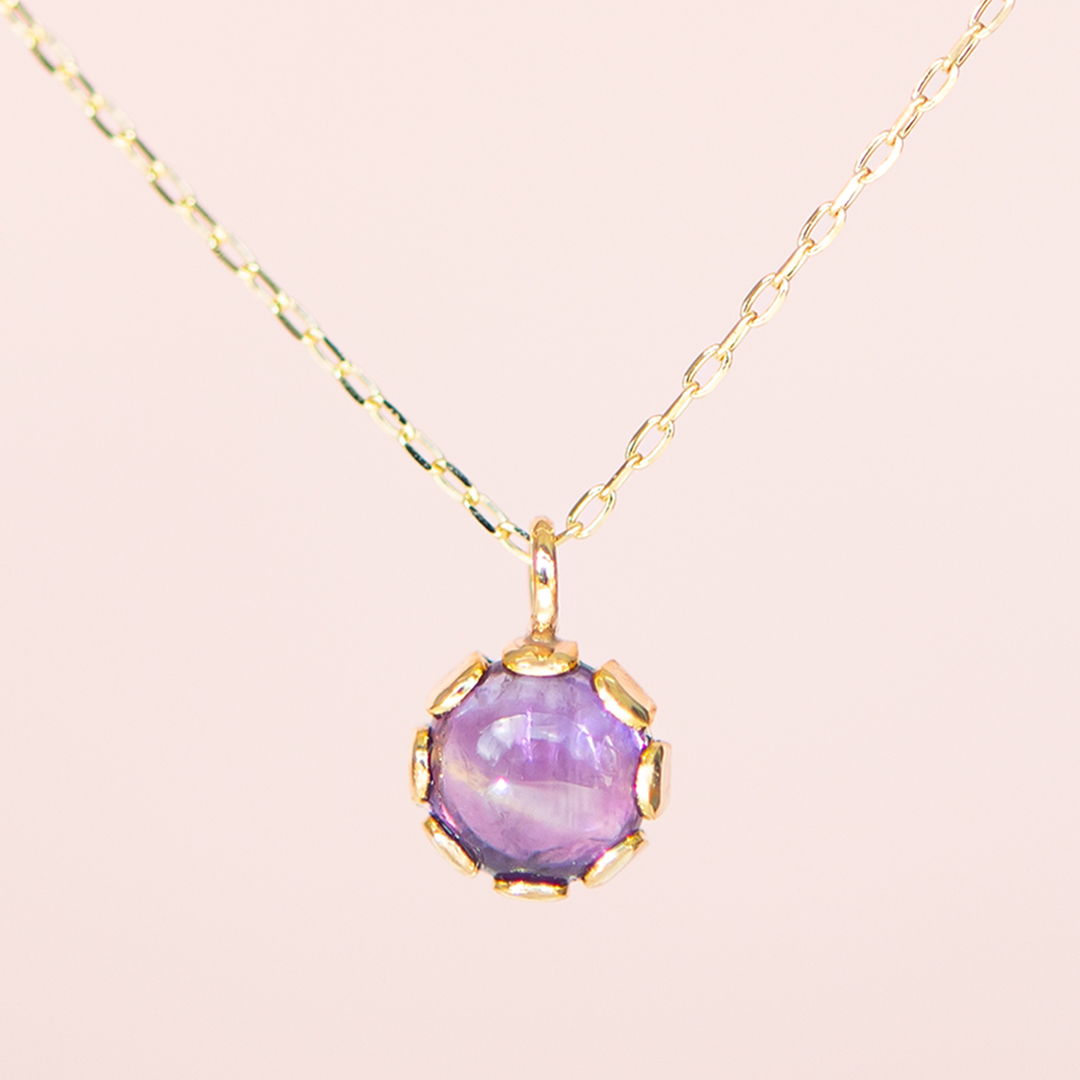 ネックレス K10イエローゴールド アメジスト アクセサリーPePe