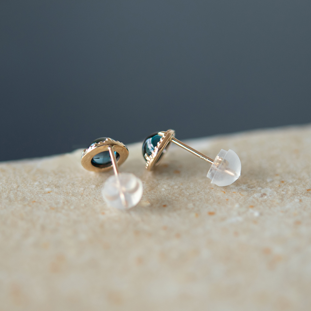 ピアス K10イエローゴールド ロンドンブルートパーズ アクセサリーPePe