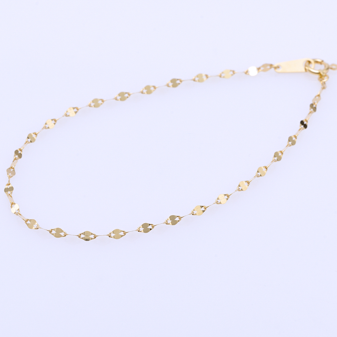 ブレスレット K18イエローゴールド (ペタルチェーン)(地金)[9241300111