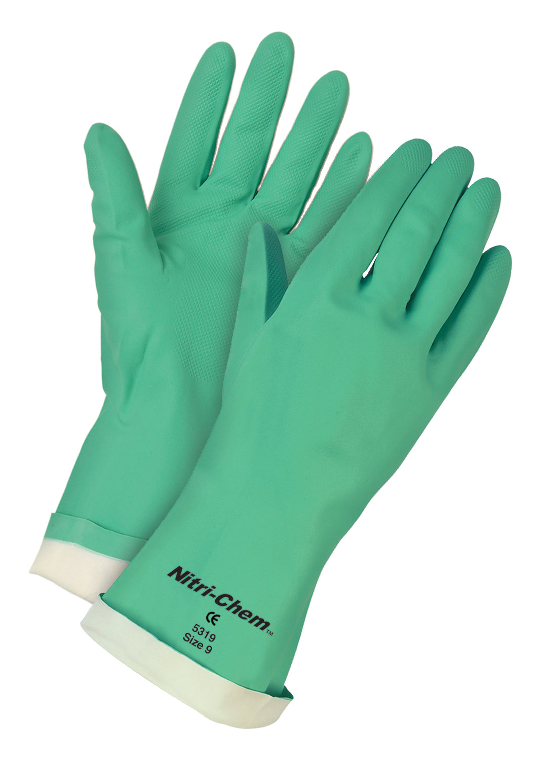 5319 - NitriChem™ Flock Lined Green Nitrile Gloves – MCR Safety's