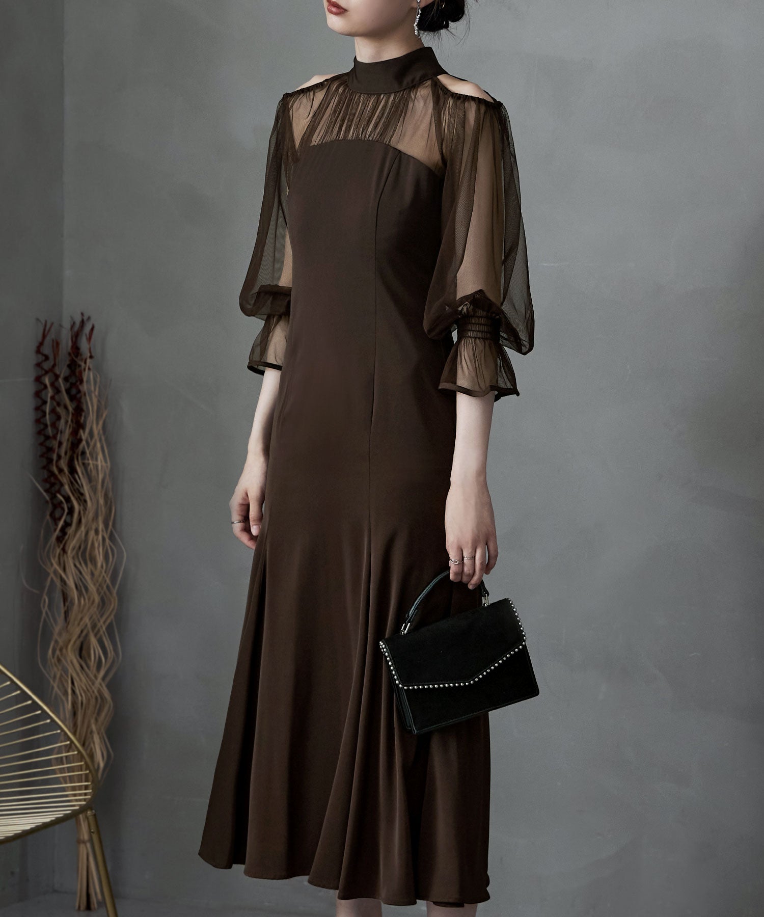 カットアウトマーメイドドレス｜パーティードレス・結婚式ワンピース