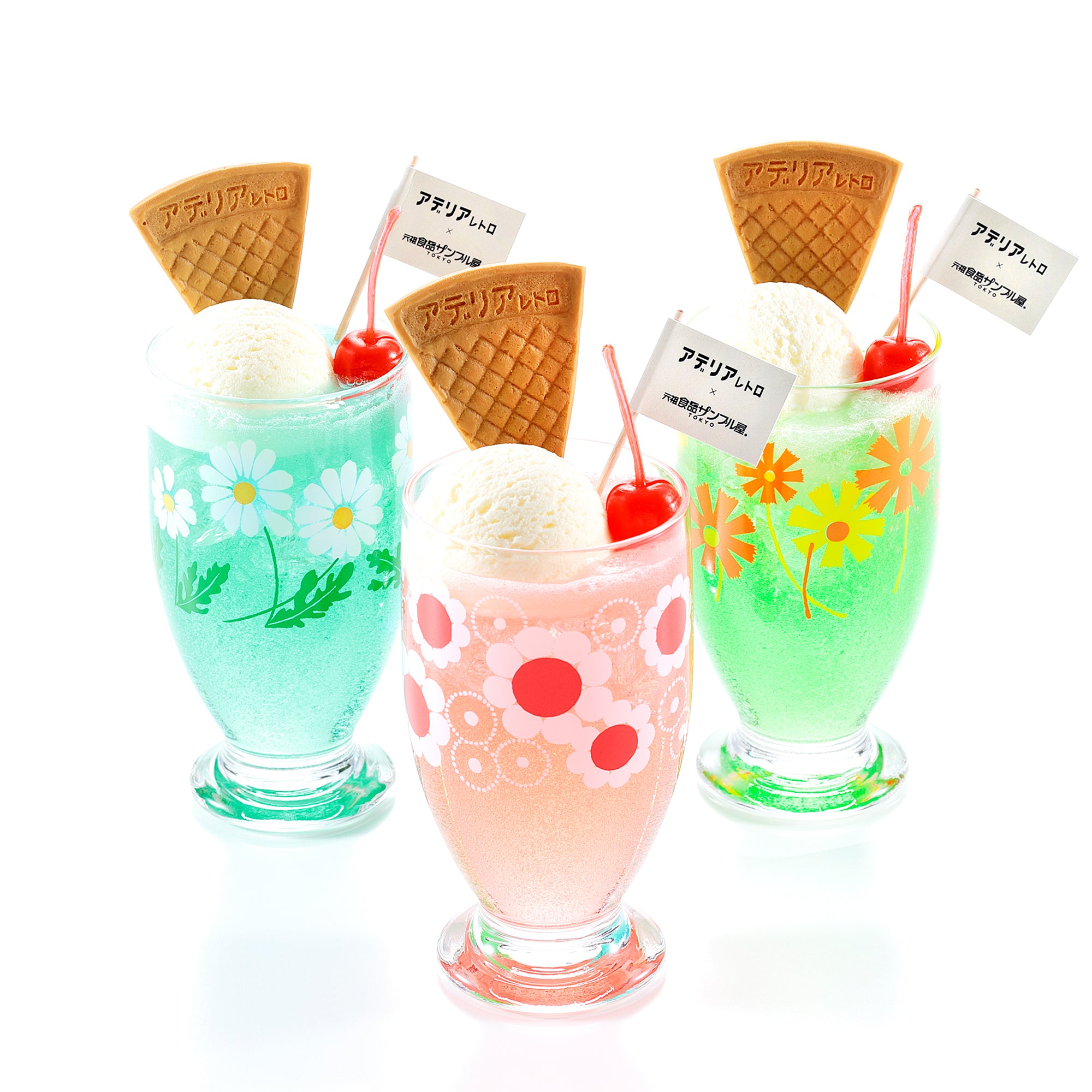 アデリアレトロコラボ商品｜さんぷるん ピーチクリームソーダ