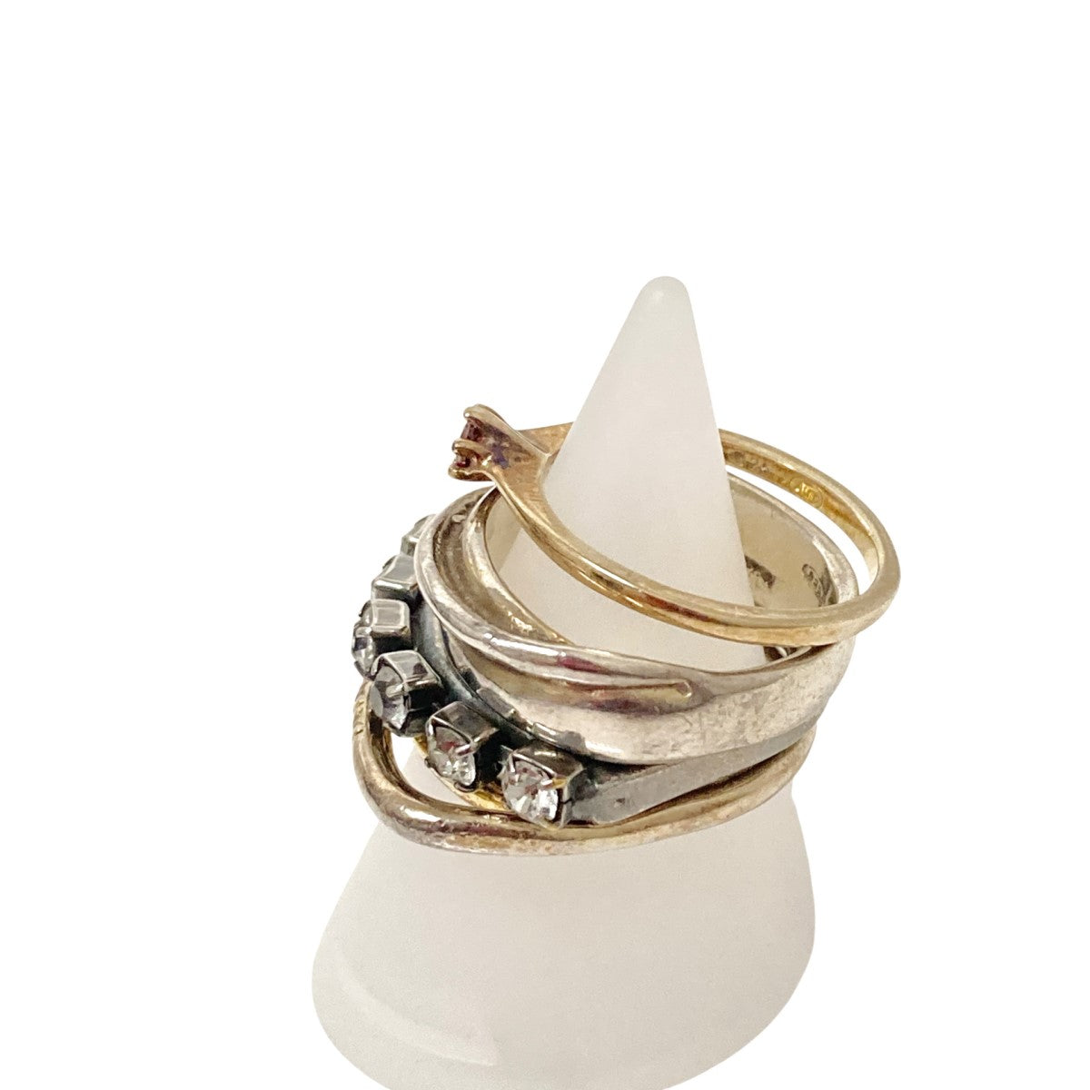 IOSSELLIANI(イオッセリアーニ) 4連リング シルバー×ゴールド｜【公式