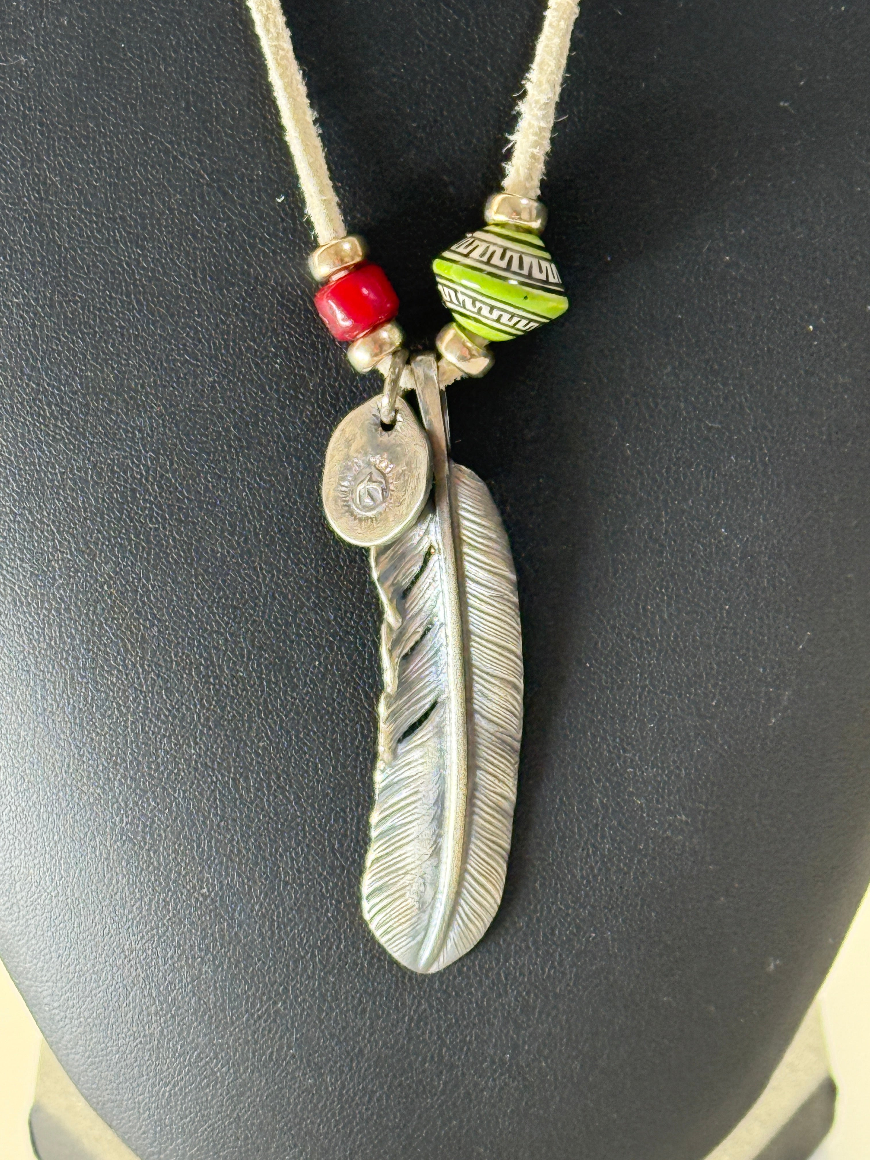 ゴローズ プレーン特大（現行右）＋Svin太陽メタル大＋ビーズ/革紐