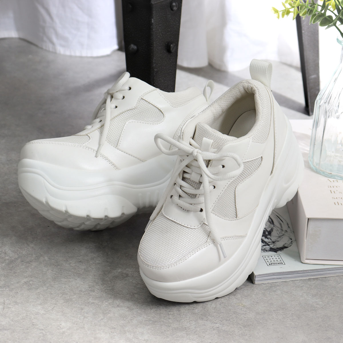 LOVEHUNTER（ラブハンター） スニーカー レディース 白 厚底 9cmヒール