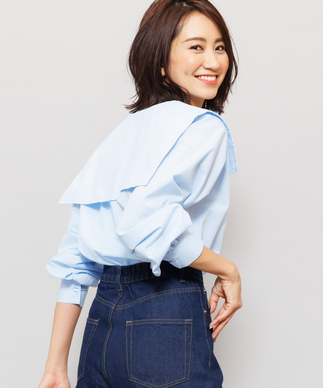 セーラーカラーブラウス レディース トップス シャツ セーラー襟 長袖