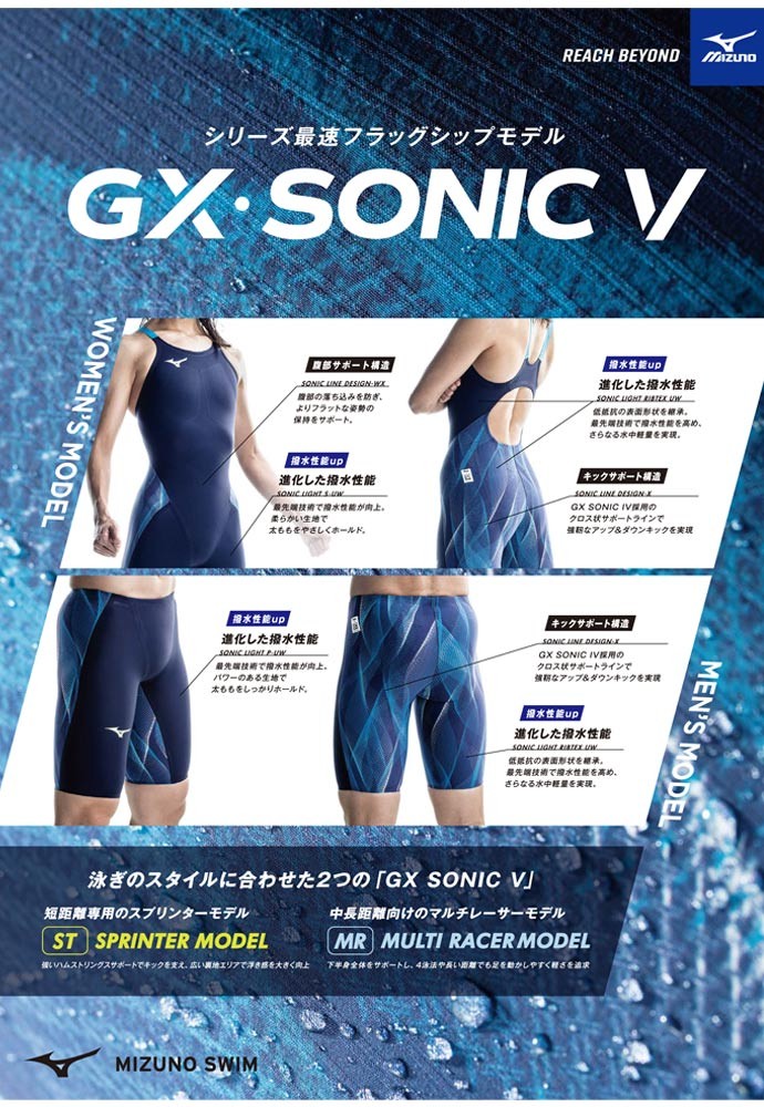 MIZUNO（ミズノ） 【ミズノ】GX SONIC V MR ハーフスパッツ メンズ水着
