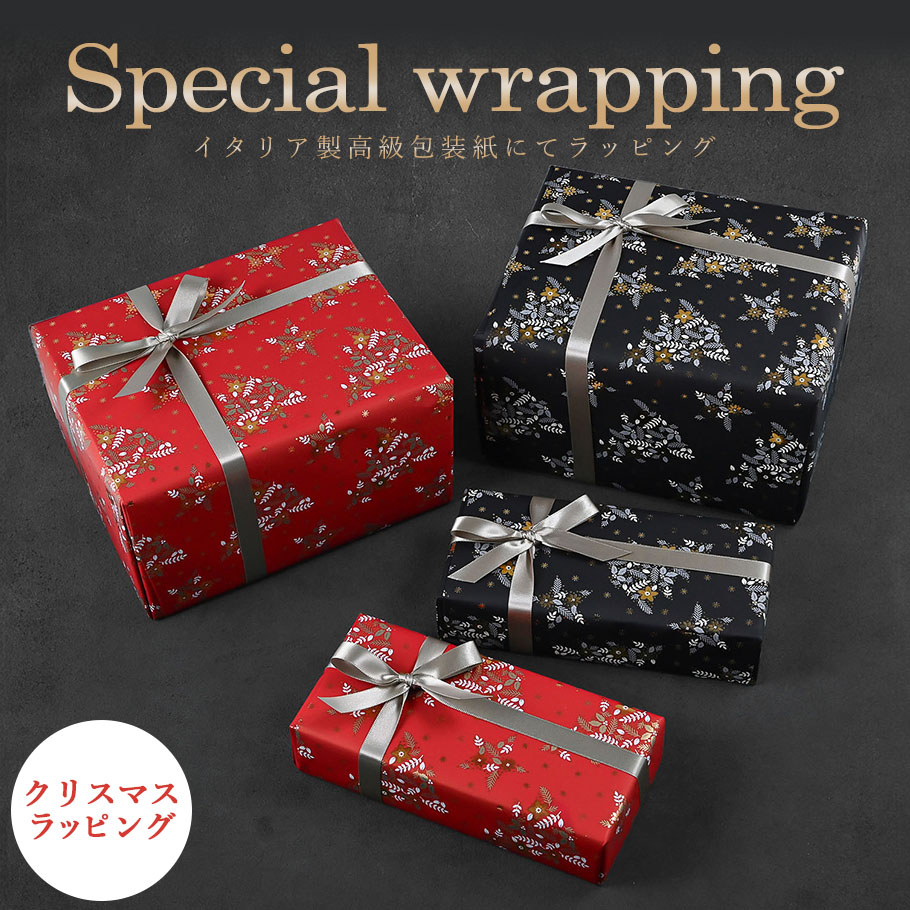 スペシャルラッピング 特別なギフトラッピング クリスマス柄 レッド
